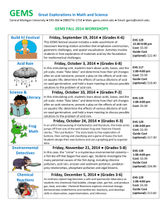 Acid Rain Friday, October 3, 2014 (Grades 6-8)