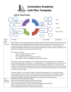6th Fossil Fuels Unit Plan (Updated 2015)