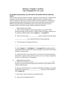 Biology Chapter 2 Outline