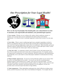 Clinics 31 and 35 Our Prescription for Your Legal Health