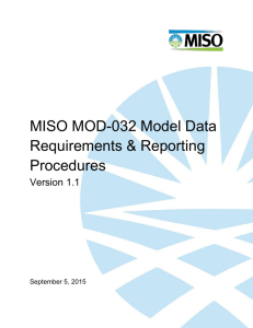 MOD-032 Model Data Requirements & Reporting Procedures