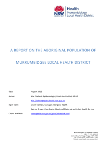 The Aboriginal People of Murrumbidgee LHD