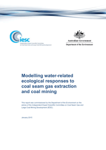 Modelling water-related ecological responses to coal seam gas
