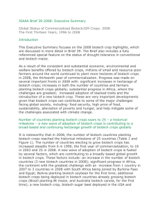 ISAAA Brief 39-2008: Executive Summary Global Status of