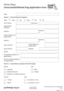 Form D241 Unsuccessful/Retired Dog Application Form v2.1 Form