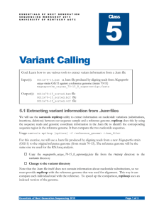 Class_5_Variant_Calling_final - Genome Projects at University