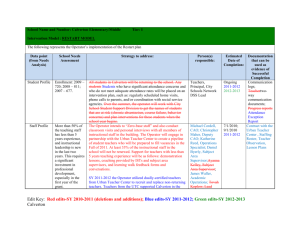 Section 2: Application for Tier I and Tier II Schools