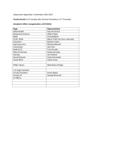 Department Appointed Committees 2012