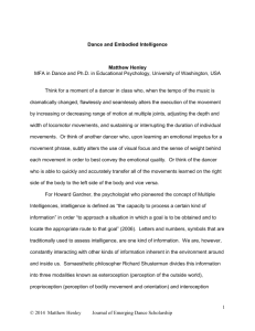 Modal Intelligence - Journal of Emerging Dance Scholarship