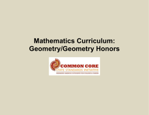 Geometry Model Curriculum - North Arlington School District