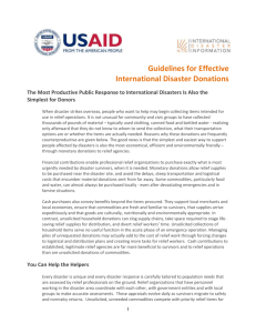 USAID CIDI`s Guidelines - Center for International Disaster Information