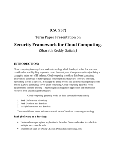 Security Framework For Cloud Computing