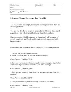 Michigan Alcohol Screening Test (MAST)