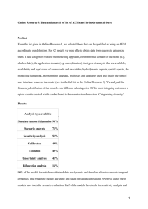 Online Resource 3: Data and analysis of list of AEMs and