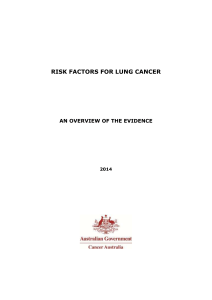 Risk factors for lung cancer - An overview of the