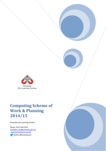 Computing Scheme of Work & Planning 2014/15