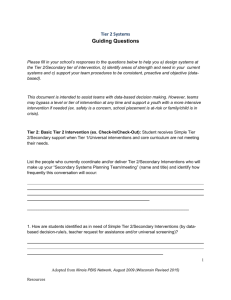 Decision Rules/Guiding Questions