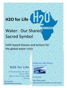 H2O for Life Faith Based Lessons