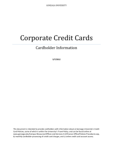 Corporate Credit Cards