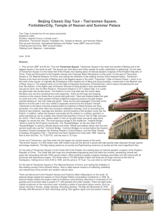 Tiananmen Square_Forbidden City_Temple of Heaven_Summer