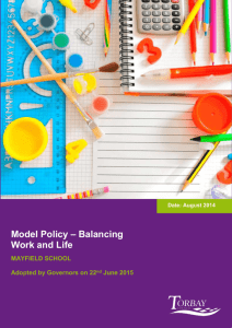 Balancing Work and Life Policy