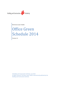 Office Green Schedule 2014 - Building & Construction Authority