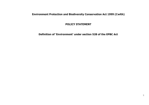 Definition of *Environment* under section 528 of the EPBC Act