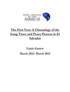 A Chronology of the Gang Truce and Peace Process in El Salvador