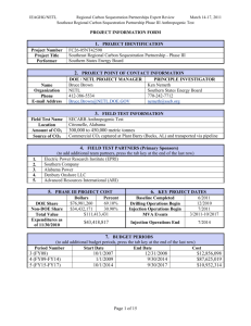 PROJECT INFORMATION FORM - Southern States Energy Board