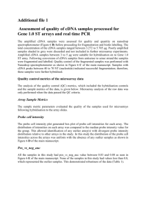 Additional file 1: Assessment of quality of cDNA
