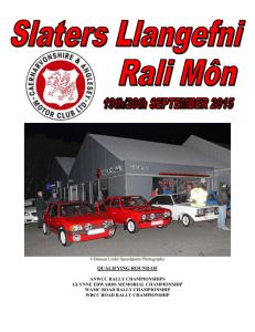 Slaters Llangefni Rali Mon 2015 Regulations.