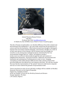 Animal Theories/Human Fictions - WesFiles