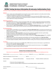 Instructor Authorization Form