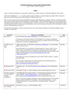 Public Goods per Capita - Sources and Guide
