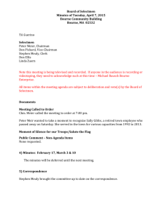 Board of Selectmen Minutes of Tuesday, April 7, 2015 Bourne