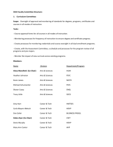 OAA Faculty Committee Structure