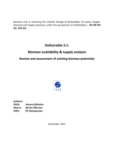 Review of biomass assessments