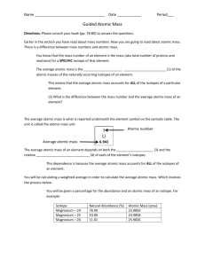 Guided Atomic Mass