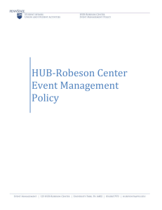 HUB-Robeson Center Event Management Policy