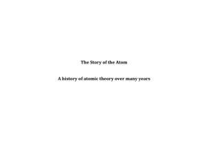 The Story of the Atom Concept Task Resource