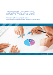 3. The Business case for Safe Healthy and Productive Work