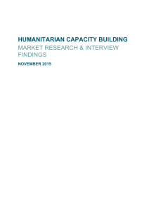 a short summary report - Humanitarian Leadership Academy