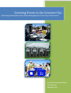 Greening Events in the Greenest City