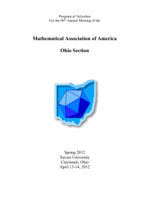 Program - MAA Sections - Mathematical Association of America