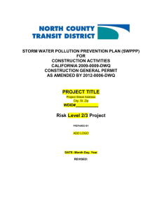 SWPPP Template - North County Transit District