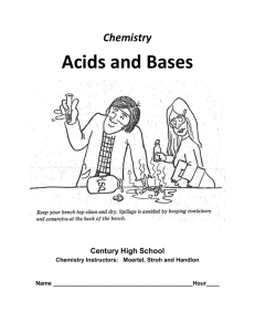 Acids and Bases - Century High School