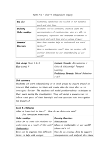 Year 4 Maths Inquiry