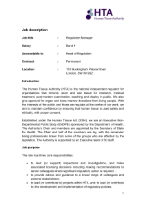 Regulation Manager job description and