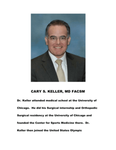 CARY S. KELLER, MD FACSM - American College of Sports Medicine