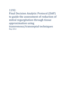 Decision analytic diagram - the Medical Services Advisory Committee